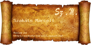 Szakáts Marcell névjegykártya